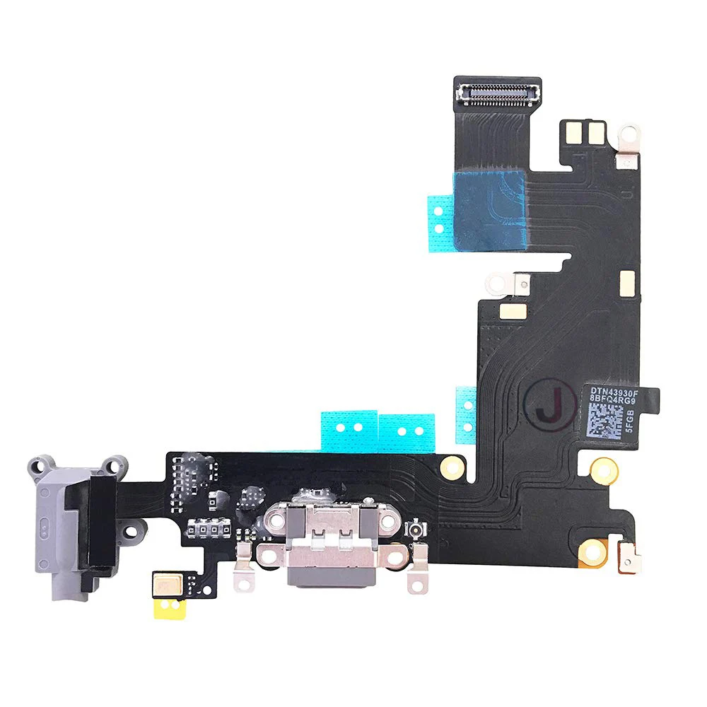 10 pcs for iPhone 6 Plus Charging Port Dock Connector Flex Cable w Microphone Headphone Audio Jack Port Replacement