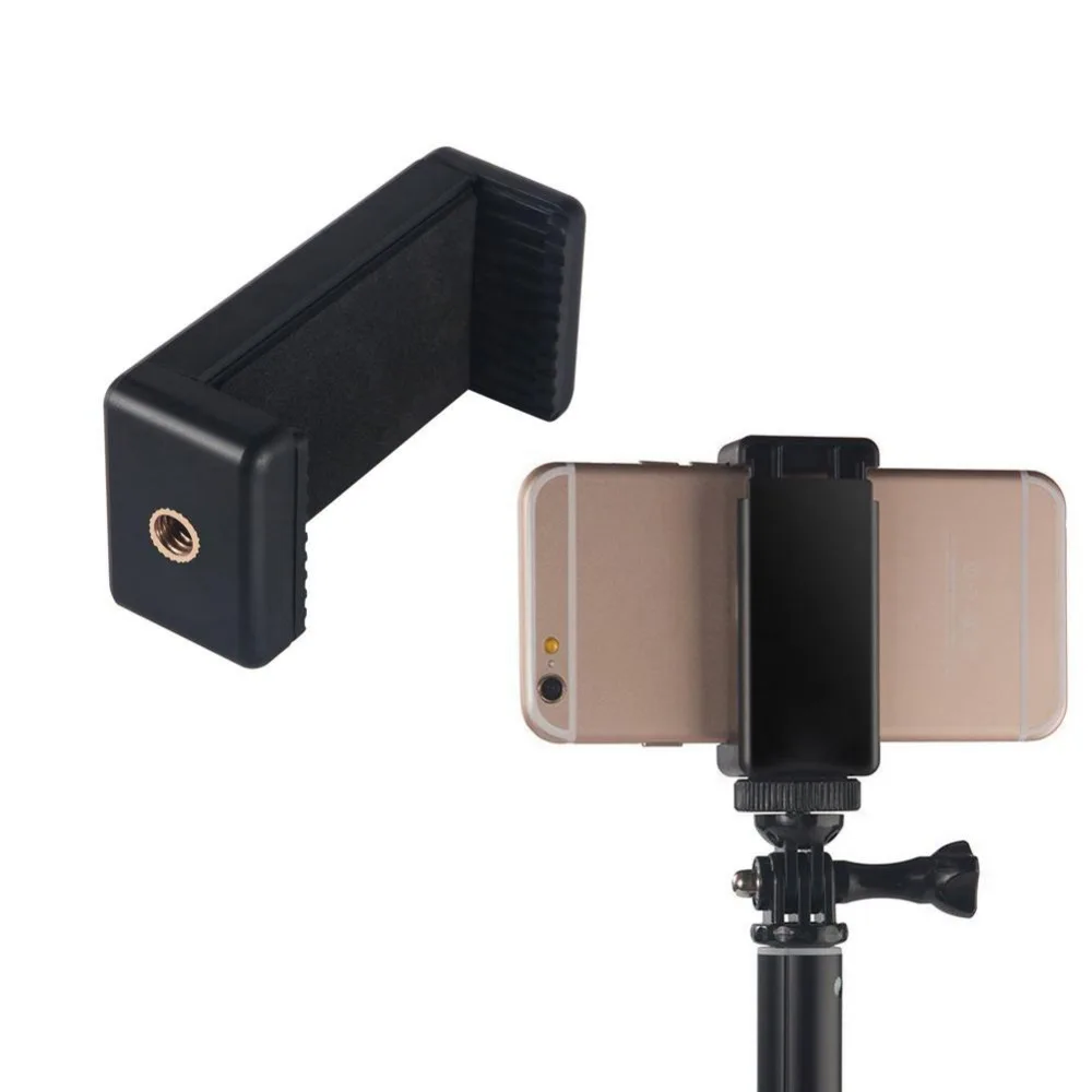

Universal Smart Phone Tripod Adapter Mobile Phone Holder Mobile Phone Selfie Stick Clip Holder Mounting Adapter for Monopod