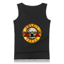 Рок-Группы Guns N ‘Roses Майка Мужчины Рукавов Рубашки и Уличный Стиль Бодибилдинг Одежда Мода Лето Жилет Плюс размер