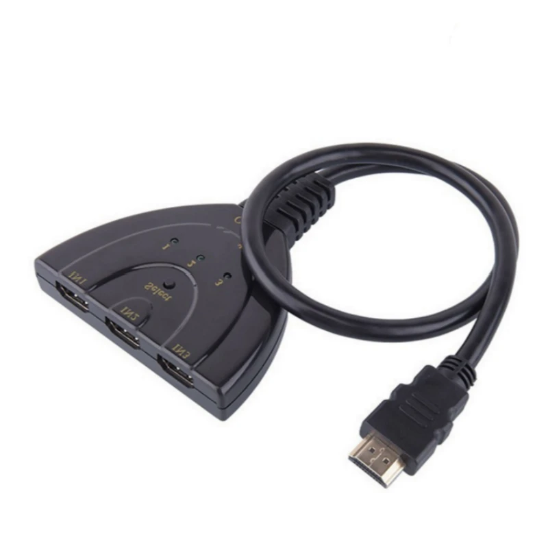 3 HDMI в 1 HDMI выход адаптер с авто ручной переключатель поддержка 1080 P 250 МГц 2,5 Гбит/с пропускная способность HDMI 1,4 для ПК DVD HDTV