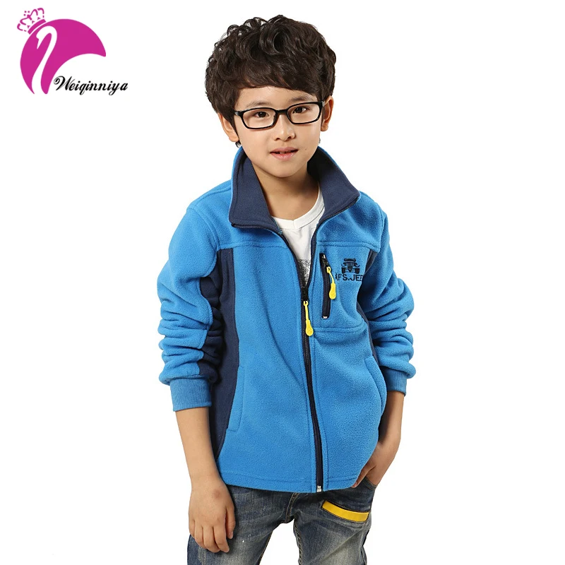 

Jacket For A Boy Kids Fleece Solid Jacket Children Zipper long Sleeve Outerwear Clothing Teenage Fashion Cotton Clothes