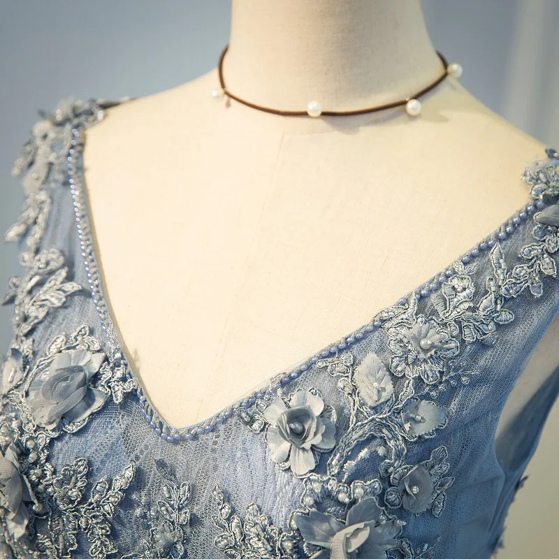 Светло синие платья для выпускного новинка 2019 года|party gown|special occasionneck applique |