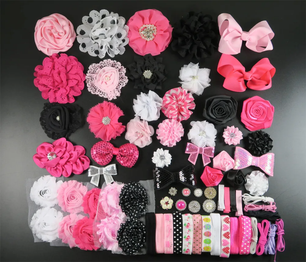 Accessori FAI DA TE kit set, RAGAZZA Ferroviaria Doccia Kit, Fascia Realizzazione, shabby fiore della Rosa dell'arco dei capelli Assetto, compleanno regalo di giorno di natale R