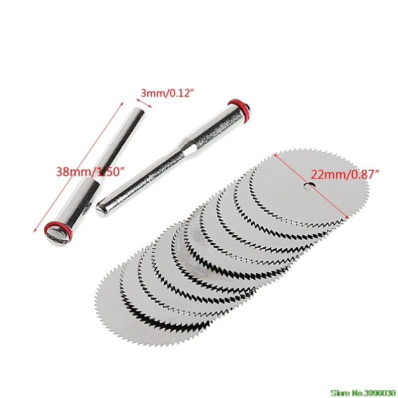 10x22 мм ножовочное полотно по дереву диск+ 2 х стержень Dremel роторный режущий инструмент