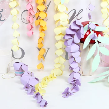

Fun DIY Hanging Paper Flower Garland Curtain Paper Wisteria Kit for Wedding Nursery Spring Easter Birthday Party