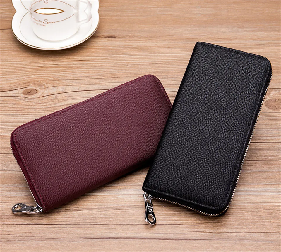 SOUTH GOOSE Men Wallet PU Leather Classic Long Clutch Wallets Male Large Capacity Credit Card Holder Women Travel Passport Purse