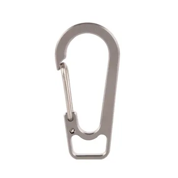 

Outdoor EDC Titanium Alloy Carabiner Snap Spring Clips Hook Camping Hiking Survival Keychain