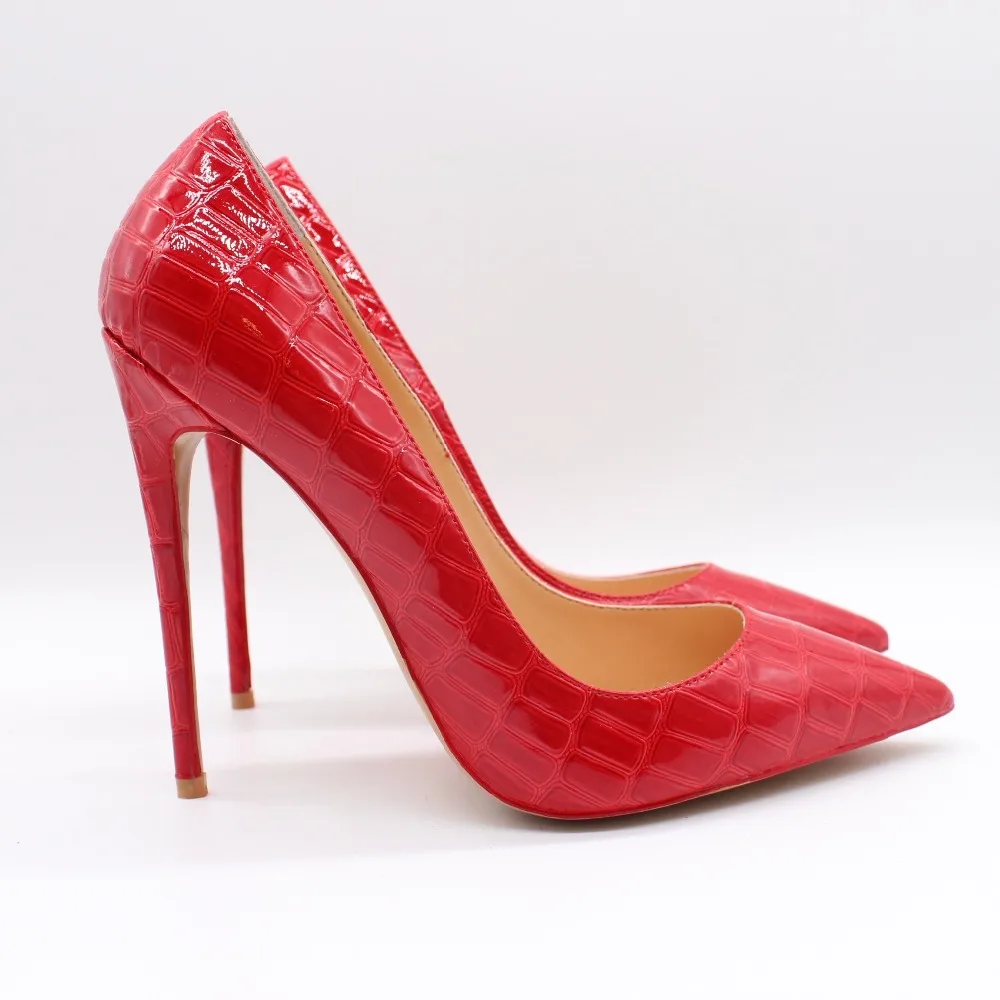

Free shipping fashion women Pumps red patent leather Pointy toe high heels shoes size33-43 12cm 10cm 8cm Stiletto