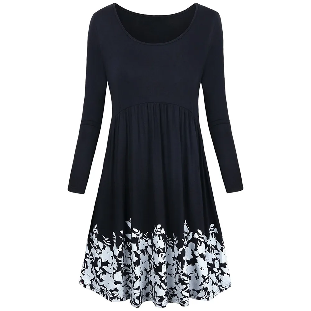 long swing dress with pockets