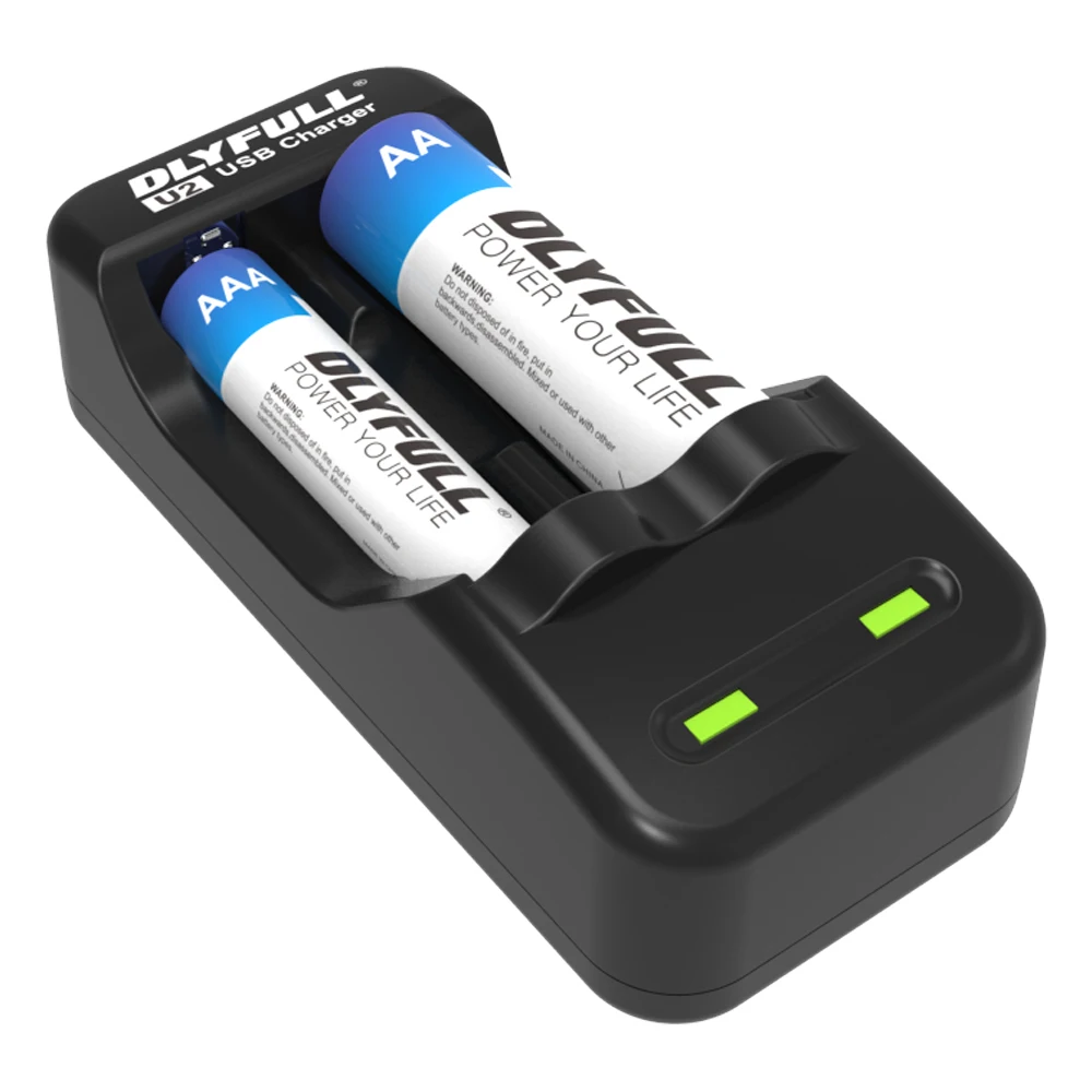 DLYFULL U2 Aa Battery Charger Usb For Battery AA AAA NiCd NiMh 