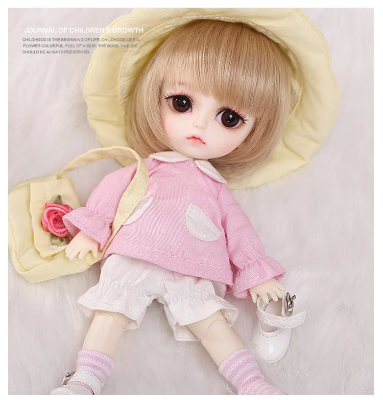 BJD одежда 1/8 милое мини платье или костюм для лати желтое Lumi Haru Sunny Body Doll Одежда Аксессуары OUENEIFS