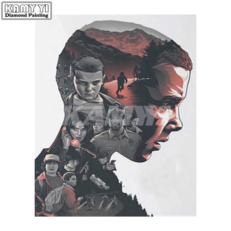 

diamond embroidery Stranger thing,5d diamond painting full diamond mosaic picture of rhinestones cross-stitch hcr14