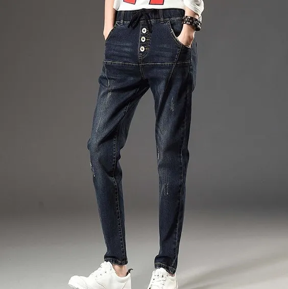 Jean Strech Grande Taille Femme Pour Femme Taille Elastique Jean Petit Ami Femme Jean Ample Femme 5xl 6xl 7xl Aliexpress