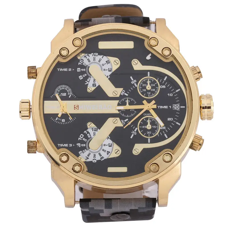 shiweibao dual time zones quartz watch men military watches   (3)