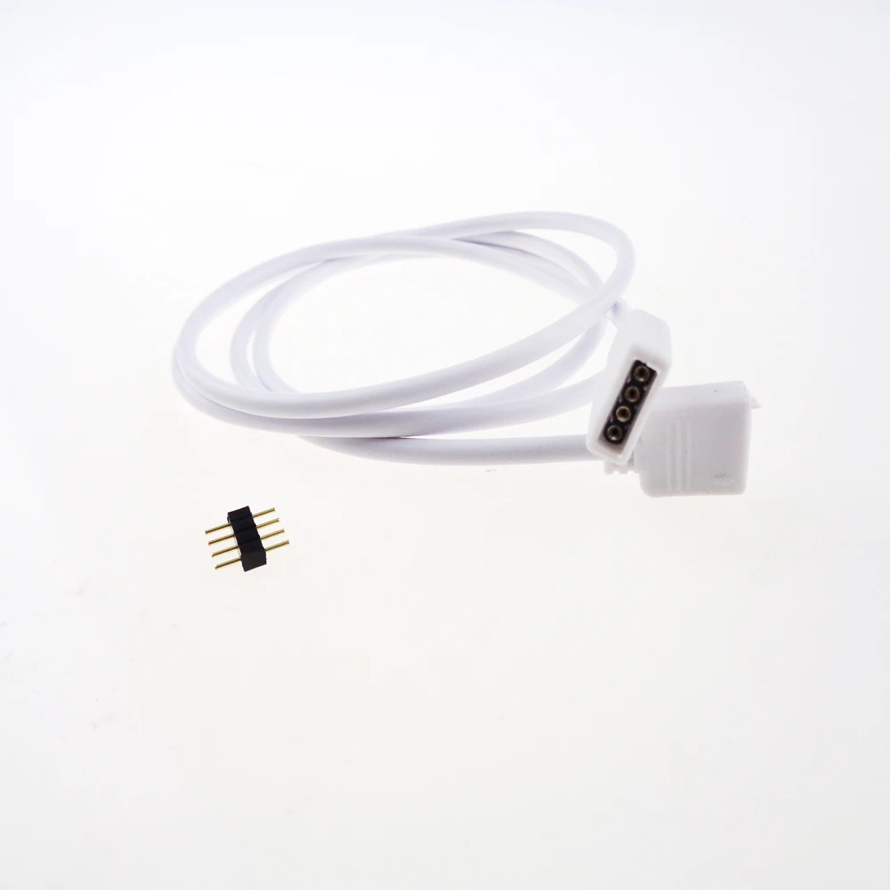 

RGB led connector 4 PIN 1M 2M 5M 30cm Extension Cable cord Wire with 4pin for SMD 5050 3528 RGB LED Strip light