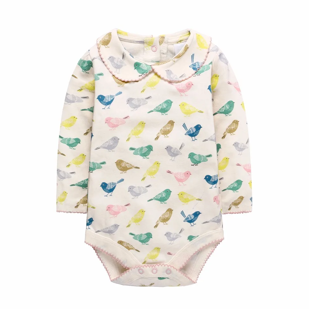 Vlinder/Rompe/детская одежда для маленьких девочек; разноцветная одежда с принтом «Magpie»; сезон весна-лето; хлопковые боди с оборками и манжетами для новорожденных