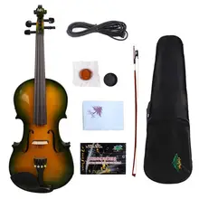 Yinfente электрическая скрипка 4/4 ель+ клен ручной работы детали из черного дерева свободный чехол Лук канифоль# EV1