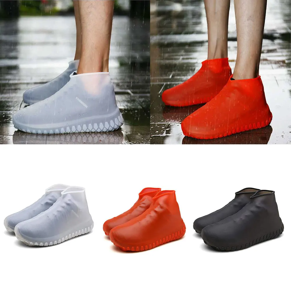 Silicone Waterproof Shoe Cover Outdoor Rainproof Hiking Skid-proof Shoe Covers