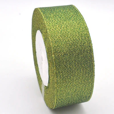 Бренд высокого качества 1-1/2 ''(40 мм) 12 цветов Блестящая лента тесьма для свадебного ремесла бант Подарочное украшение оберточная лента DIY - Цвет: green 204
