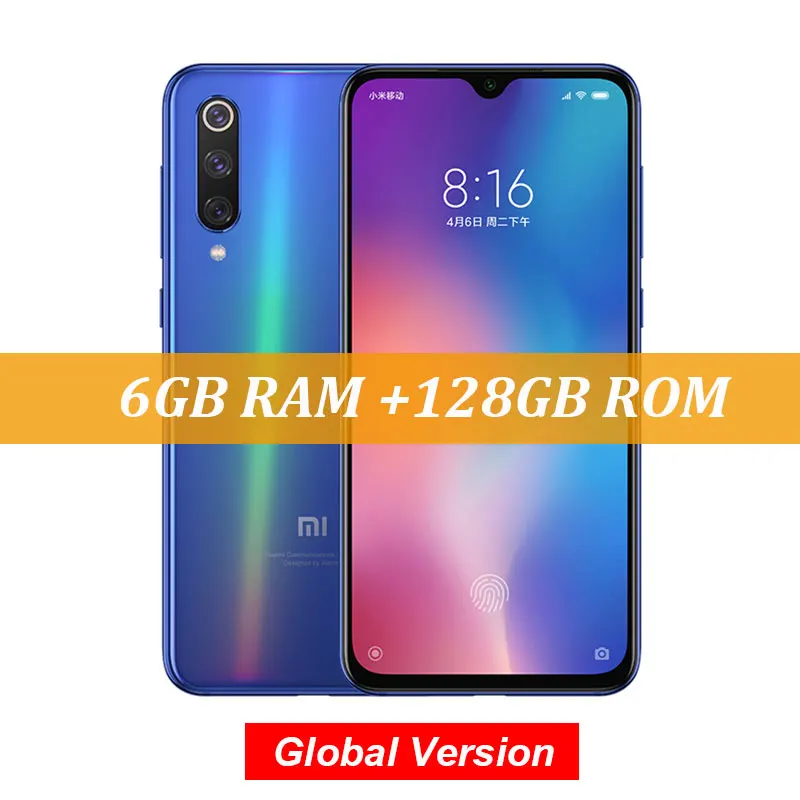 Глобальная версия Xiaomi mi 9 SE Восьмиядерный процессор Snapdragon 712 6 ГБ 128 ГБ 5,9" AMOLED FHD mi 9 SE смартфон 48MP с тройной камерой - Цвет: Blue Global