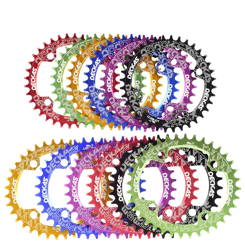 Deckas 104BCD 32T 34T 36T 38T круглая узкая широкая цепь для горного велосипеда Круглая и овальная пластина(Оставьте сообщение, чтобы выбрать цвет