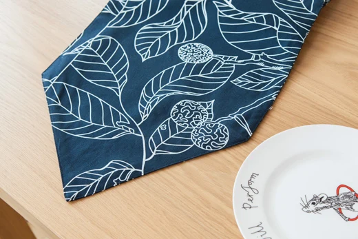 Pastoral Table Runner Modern chemin de table Table Runners for Wedding Party camino de mesa tafelloper Placemat Kitchen Wares - Цвет: Dark blue base