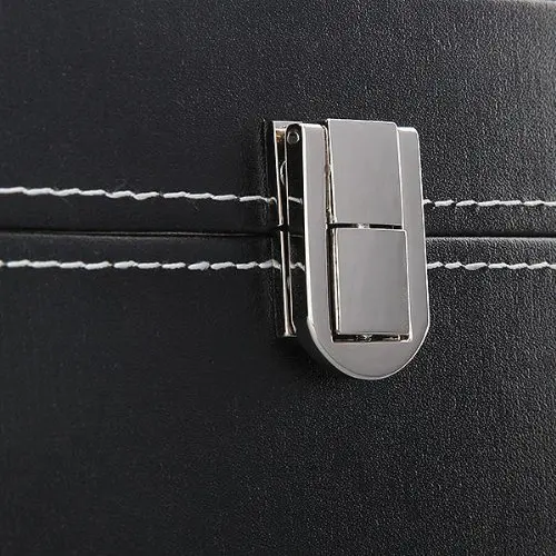 Mens 6 Slots Leather Jewelry Watch Show Case Storage Display Box