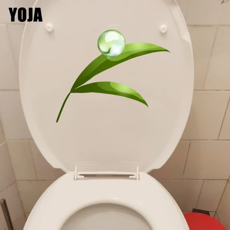 YOJA 22.9*15.4CM Water Green Plant Creative Home Decor Wall Decal Personality Toilet Seat Stickers T1-0954 | Дом и сад