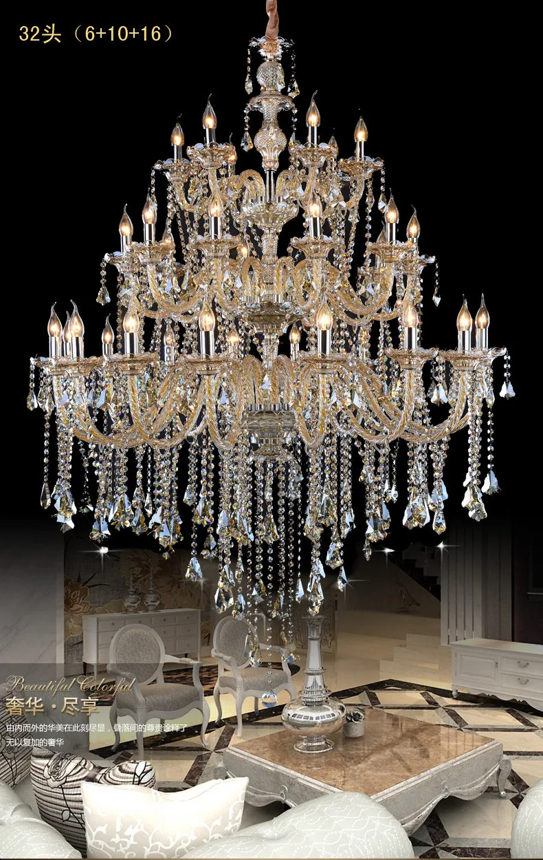 Large Crystal Chandeliers Modern Chrome Chandelier Lighting Dining Room Luxury Home Lamp Chandeliermodern Aliexpress Large Crystal Chandeliers Modern Chrome