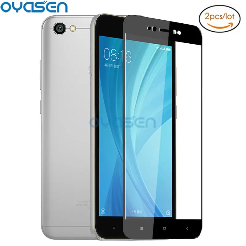 

2Pcs/lot Full Cover Tempered Glass For Xiaomi Redmi Note 5A / Note 5A Prime Pro 9H Explosion Proof Phone Screen Protector Film
