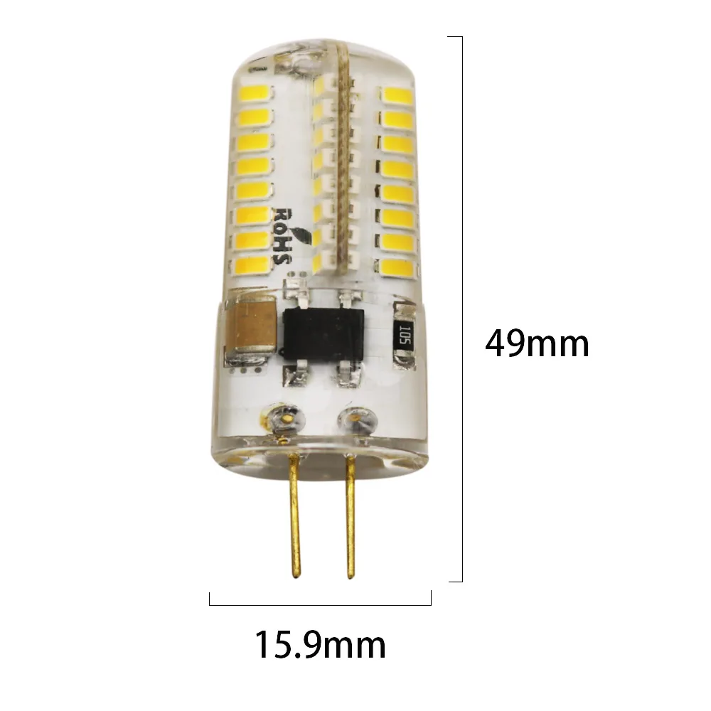 20 шт. светодиодный свет G4 светодиодные лампы AC/DC 12 V AC 220 V осветительная лампа 3014 SMD 64 светодиода силиконовый корпус