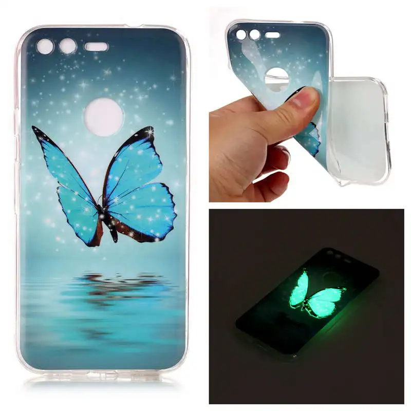 

For Google Pixel 5.0" Case Silicon Skin Luminous Animal Anime TPU Gel Back Cover Phone Case for Google Pixel 5.0 inch Phone Bags