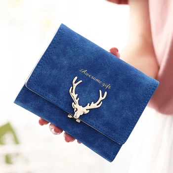 

PASTE Fashion Deer Wallet Female Purse Women Clutch Pu Leather Wallets Lady Card Holder Small Wallets carteira feminina LSH156