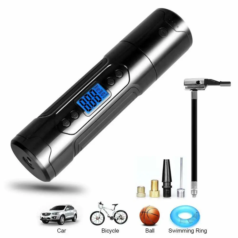 

12v Portable air Compressor Pump Bike Rechargeable tire inflator Wireless Compact inflator