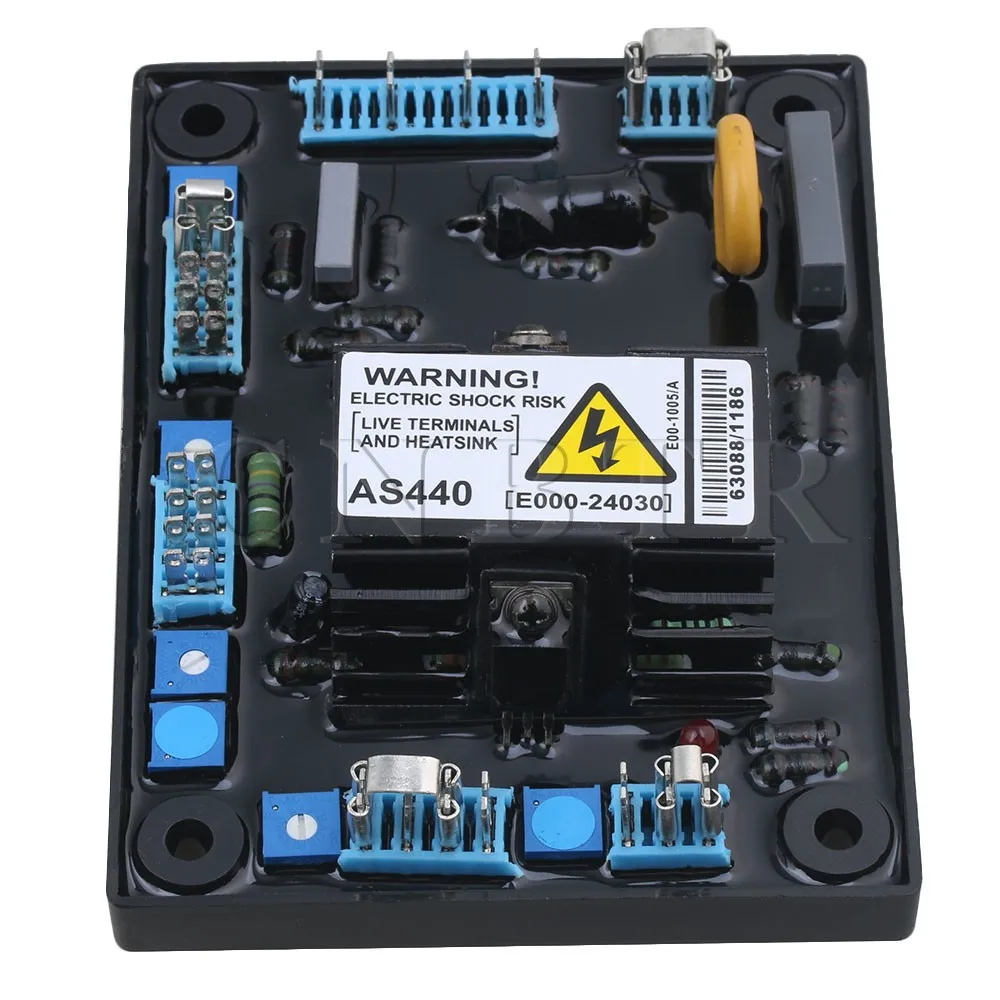 

CNBTR 13.5x10x3cm Black Metal & ABS Plastic Adjustable AVR AS440 Automatic Voltage Volt Regulator Replacement for Generator