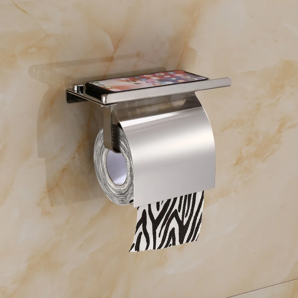 Stainless steel covered toilet paper holder Bathroom paper towel holder bathroom waterproof roll holder mobile phone rack Stainless steel covered toilet paper holder Bathroom paper towel holder bathroom waterproof roll holder mobile phone rack