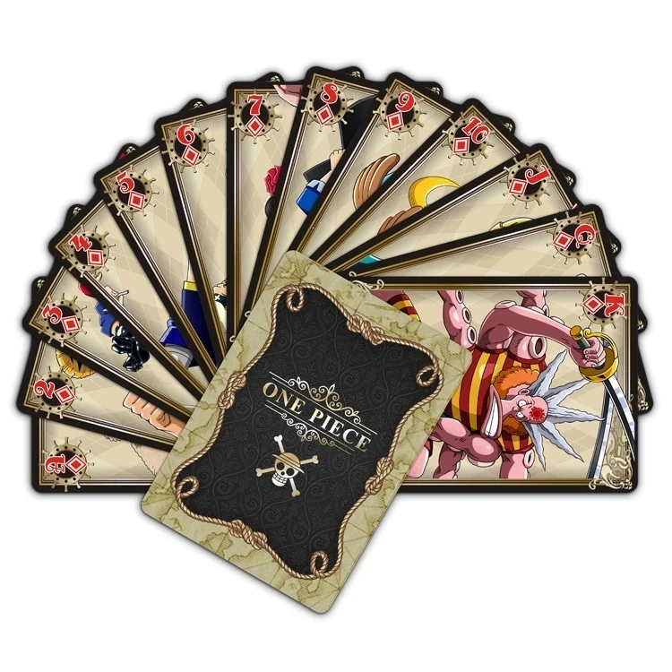

54Pcs/Lot Attack on Titan One Piece Naruto Figure Collection Luffy Poker Card&Chooper Playing Card Color Box Kid Gift Action Toy