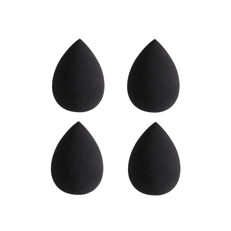 

2/4Pc Black Makeup Powder Puff Cosmetics Sponge for Blending Face Beauty Foundation Makeup Cream Water Blender Drop Shape Sponge