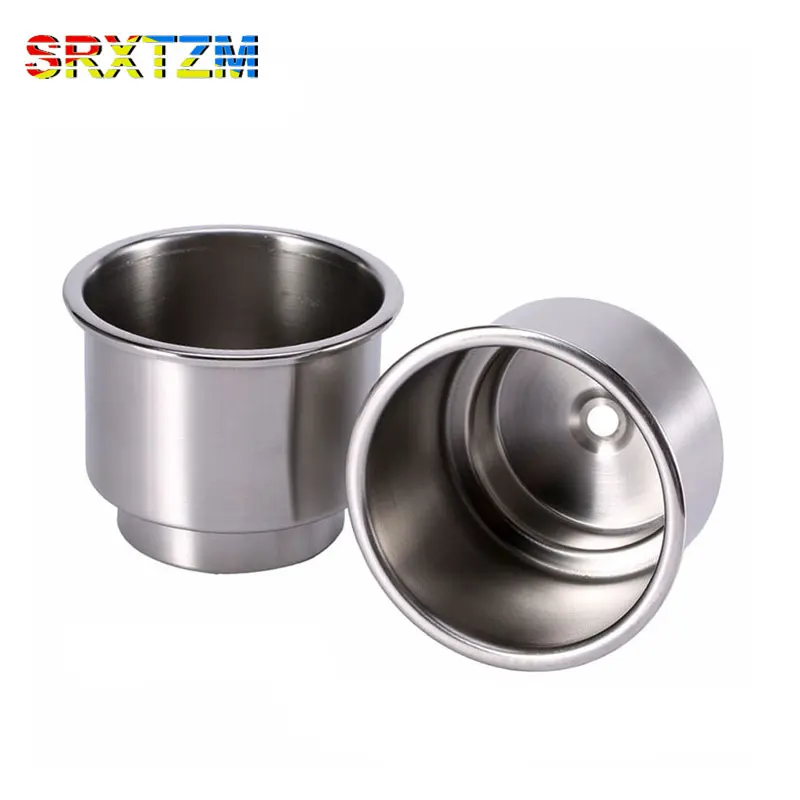 

SRXTZM Truck Cup Stainless Steel Recessed Cup Drink Bottle Holder Cup Marine Boat Camper Truck Drain Auto Accessories