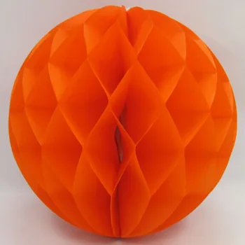

10pcs orange Paper Honeycomb Ball Halloween decorative hanging paper lantern