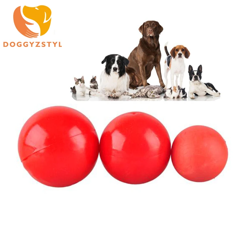 

Pet Toys For Dog Pet Ball Red Chew Toy Bite Resistant Pet Ball Thrower Elastic Rubber Dog Ball Dog Accessories DOGGYZSTYLE 2