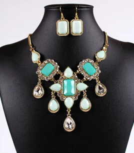 Fashion Brand Gold Plated Jewelry Sets 3 Colors High Quality Party Gifts Unique Design 2014 New Women Chirstmas Gift | Украшения и