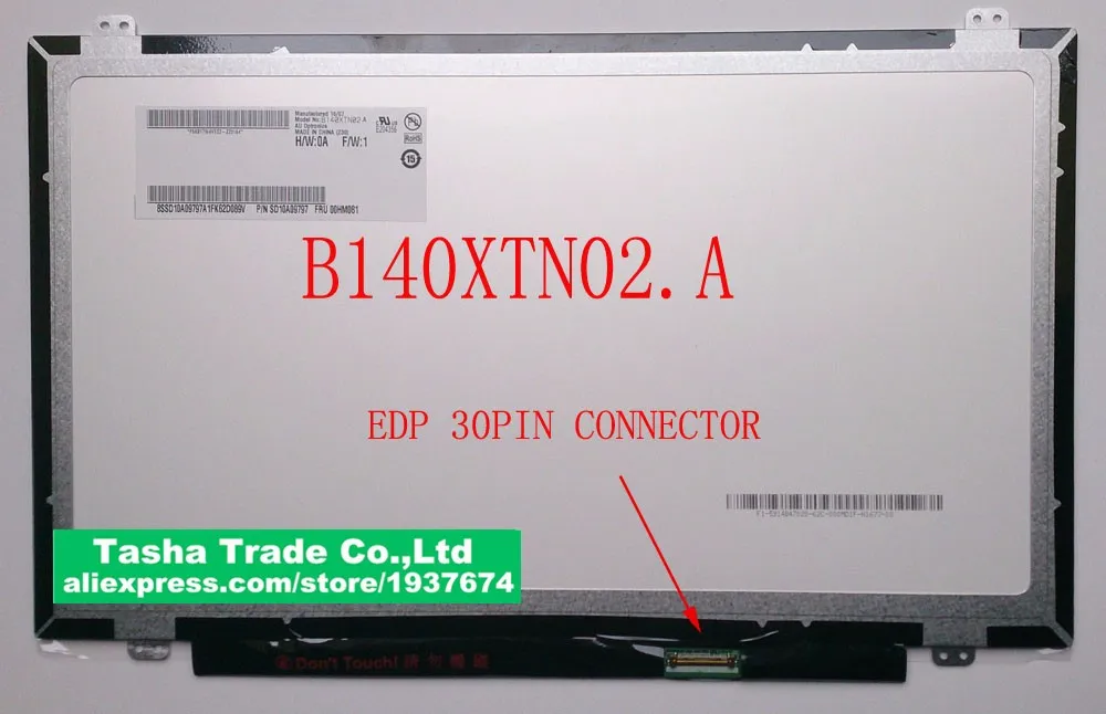 

For Thinkpad T440 Original New Laptop Screen Matte HD 1366*768 AU OPTRONICS B140XTN02.A 14