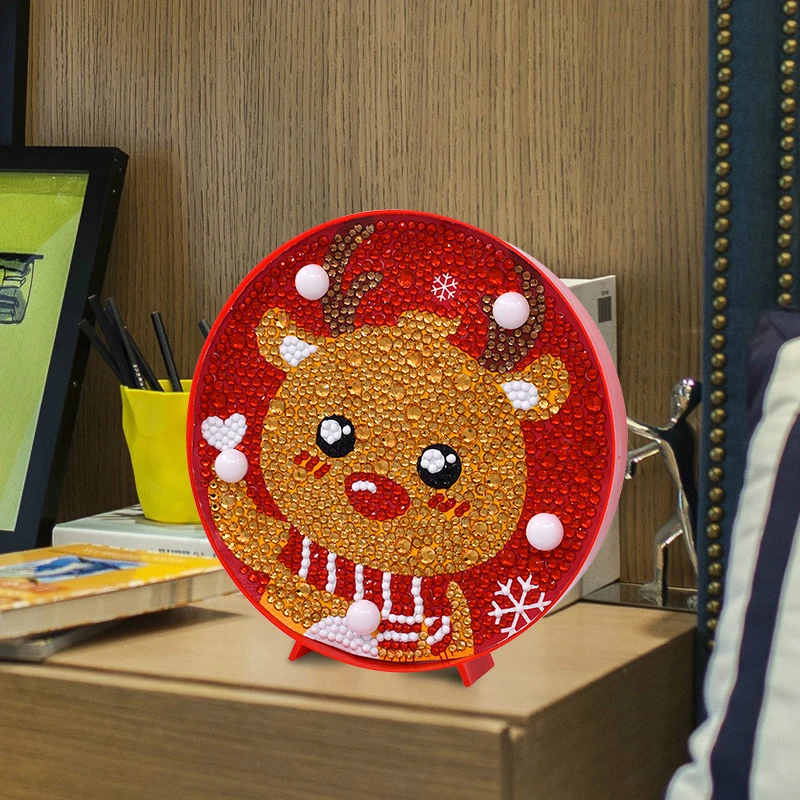 

DIY Round Carton Diamond Painting Light LED Lamp Gift Christams Gift Home Decoration Fashion Newest Design