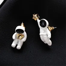 Astronauts stud earrings font b Gold b font stars earrings fashion ladies earrings space astronauts small