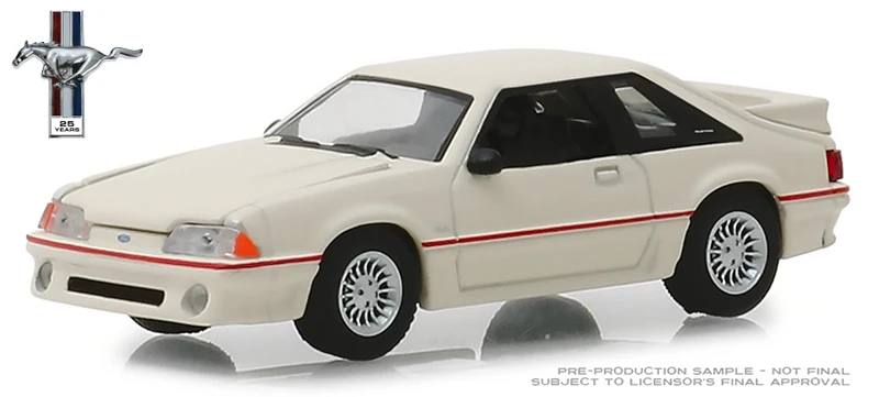 

Green Light 1:64 1989 Ford Mustang 5.0 - 25 Years alloy toy car toys for children diecast model car Birthday gift