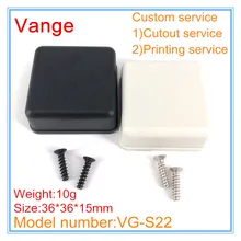 5 шт./лот, миниатюрный Высококачественный ABS материал, IP54 Пластиковый корпус для устройства с вырезами, 36*36*15 мм