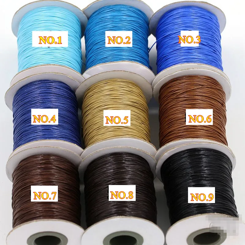 

27 colors 0.5mm Waxed Polyester/poly cord/string waterproof Thin leather craft thong jewellery bracelet free shipping 160m