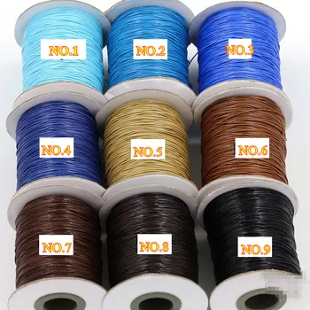 

27 colors 0.5mm Waxed Polyester/poly cord/string waterproof Thin leather craft thong jewellery bracelet free shipping 160m
