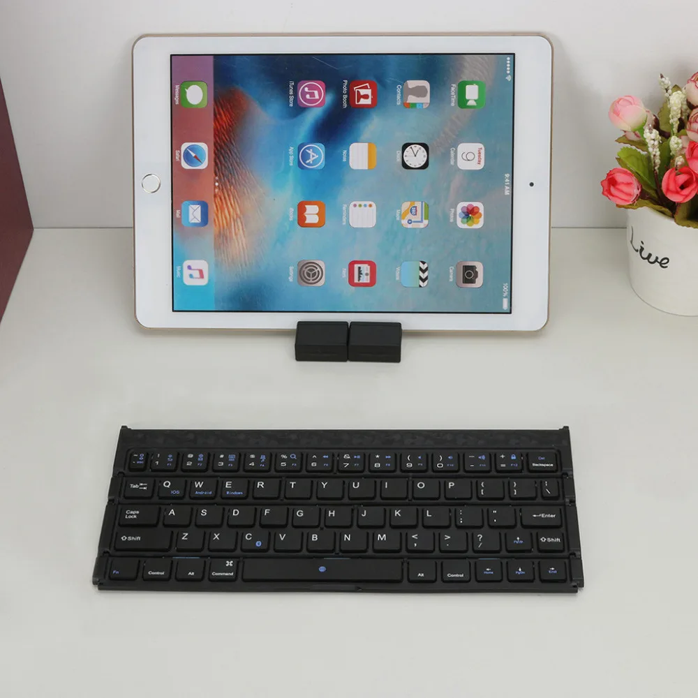 

2019 Stylish design Lightweight Folding Portable Slim Smart Bluetooth Mini Foldable Keyboard for iPad Pro 11-inch 12.9-inch